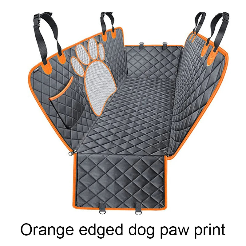 AUSIDAPET Dog Car Seat Cover Waterproof Pet Cat Carriers Travel Mat Hammock with Visual Mesh Window and Side Zipper Car Seat and Door Protec