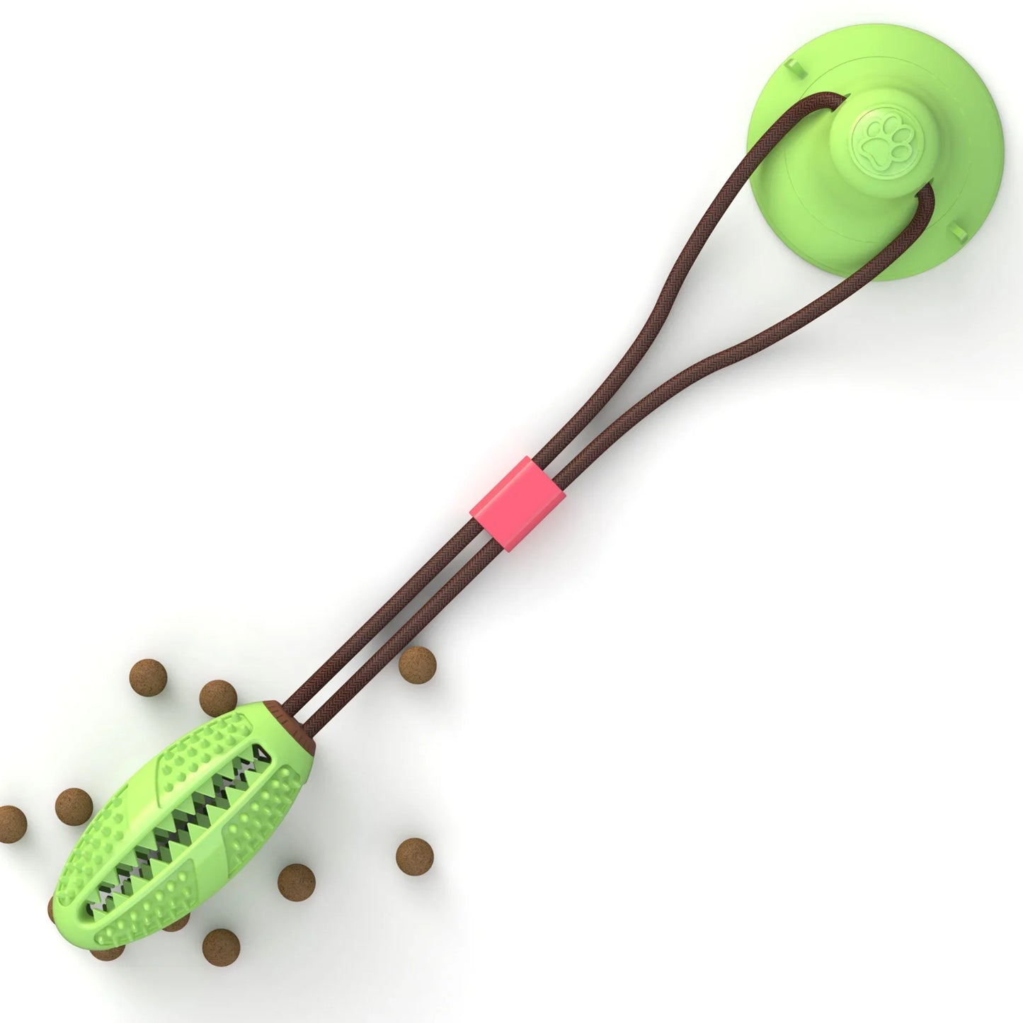 AUSIDAPET Dog Chew Toys，for Aggressive Chewers，Interactive Dog Suction Cup Toy，Teething Rope Toy，Dog Puzzle Treat Food Dispensing Ball Toy