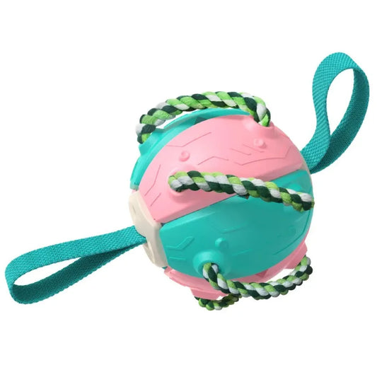 AUSIDAPET Dog Soccer Ball Interactive Pet Toys Foldable Ball Molar Toy Outdoor Training Ball for Puppy Dog Chew Dog Accessories