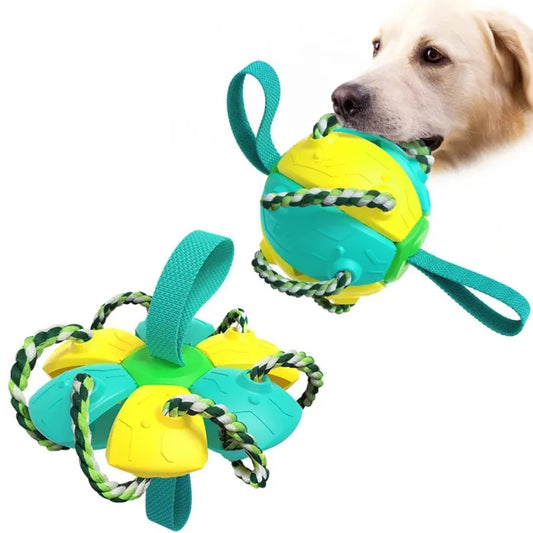 AUSIDAPET Dog Soccer Ball Interactive Pet Toys Foldable Ball Molar Toy Outdoor Training Ball for Puppy Dog Chew Dog Accessories