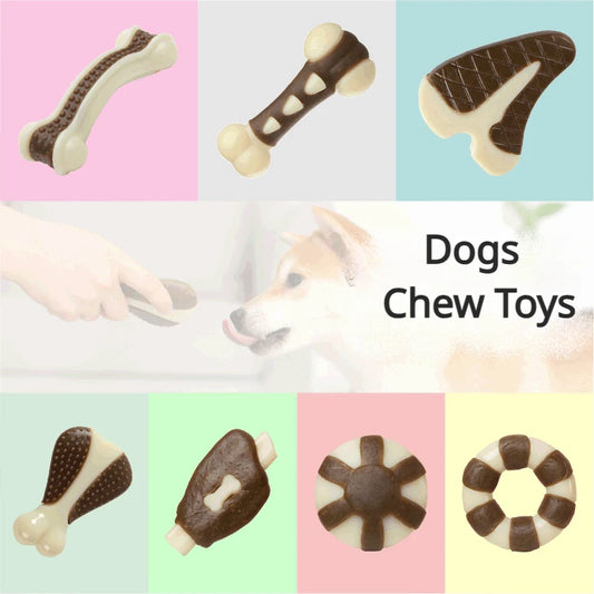 AUSIDAPET Dog Toys Eat Play Cowhide Ring Reward Alone Clean Teething Stick Dog Toy Bite Gum Bone Resistant Bite Chewing Pet Supplies