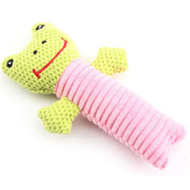 AUSIDAPET Dog Toys Plush Cow Frog Squeaky Sound Pet Molar Interactive Game Chew Bite Cleaning Teeth Puppy Cats Funny Toy Pet Supplies