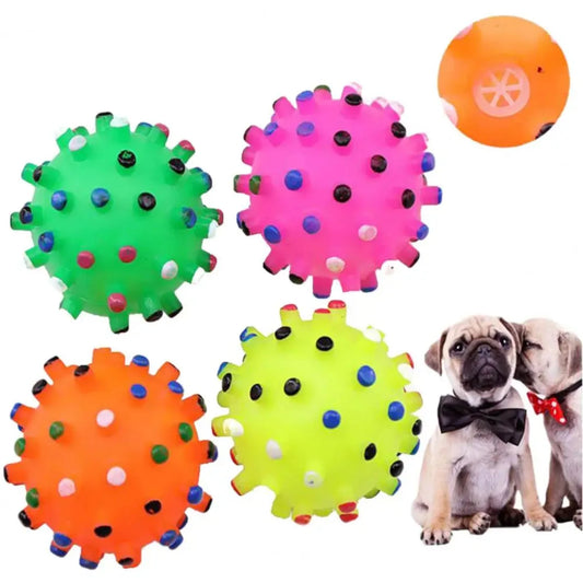 AUSIDAPET High Quality Interactive Round Squeaky Dog Toy-Durable and Perfect for Puppy Training-Ideal for Decompression and Display Mo