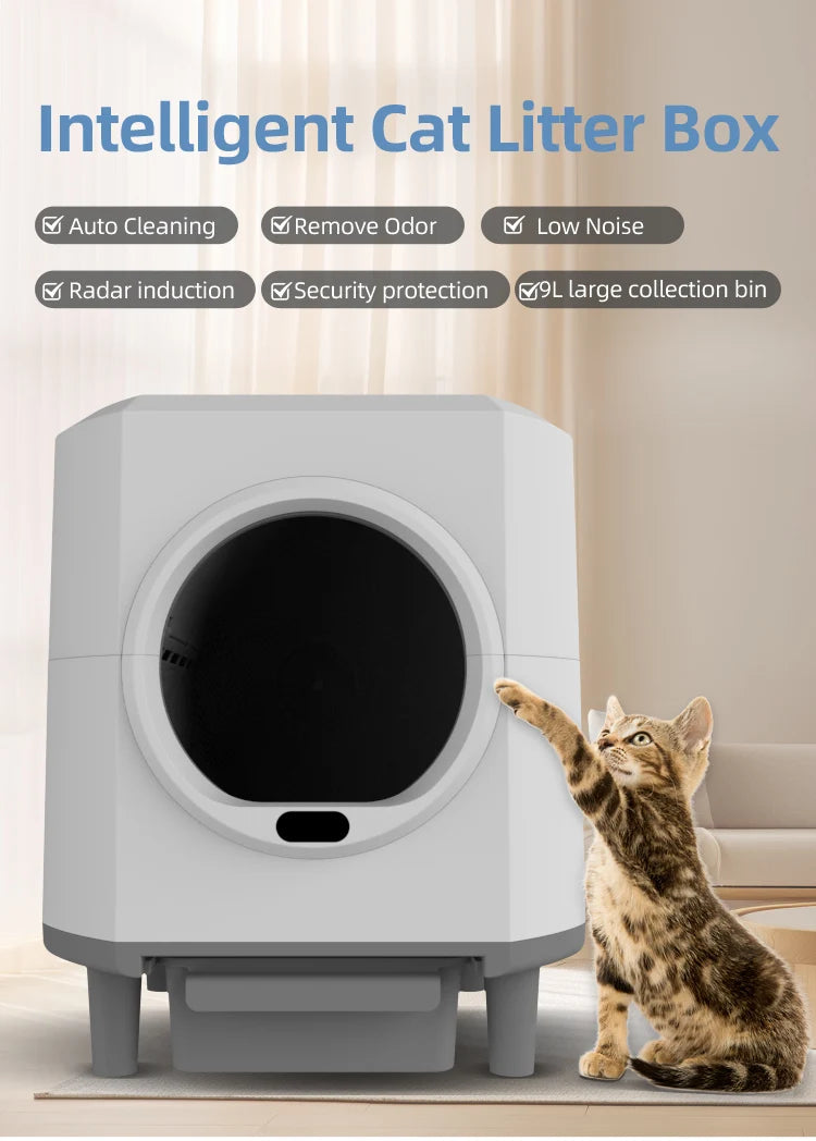 AUSIDAPET “Hippopotamus”Smart Cat Box pro