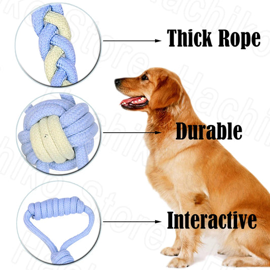 AUSIDAPET Interactive Dog Toys For Aggressive Chewers Cotton Rope Big Indestructible Dog Pet Toys For Large Small Dogs Interactive Durable