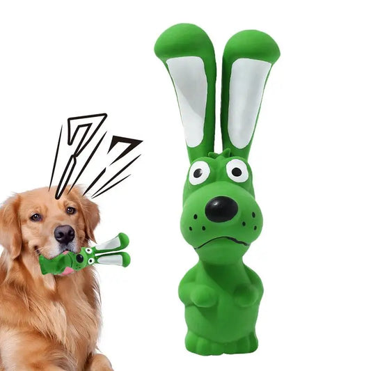 AUSIDAPET Latex Pet Chew Toy Hippo Animal Chew Toys Latex Squeaky Toys Crinkle Interactive Soft Pet Supplies Dog Toys For All Breeds and Pet