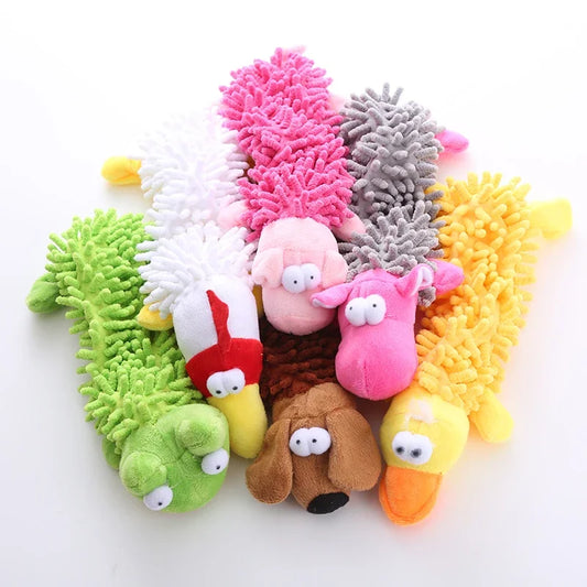 AUSIDAPET Pet dog toy sound plush toy mop  shell frog hippo teeth grinding supplies Toys for dogs Dogs toys Dog tag Toddler toys Plush Dog