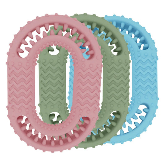 AUSIDAPET Pet Dog Toys O-ring TPR Chew Toys Bite Resistant Toy Thorn Barbed Tooth Cleaning Molar Chew Toys for Dogs Interactive Training