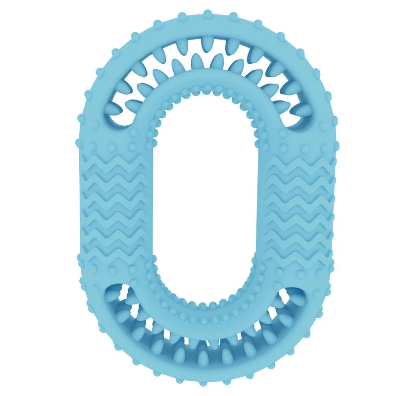 AUSIDAPET Pet Dog Toys O-ring TPR Chew Toys Bite Resistant Toy Thorn Barbed Tooth Cleaning Molar Chew Toys for Dogs Interactive Training