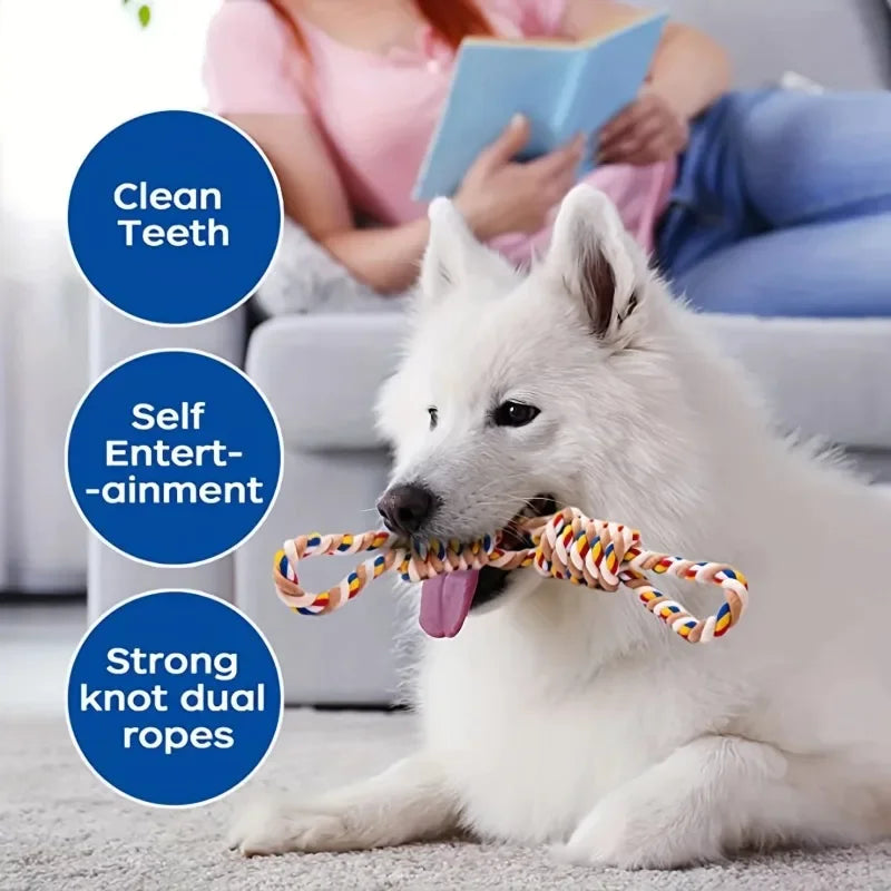 AUSIDAPET Pet Indestructible Toy For Medium Large Dogs Tough Nature Cotton Rope Puppy Toy Dog Antistress Fidget Toy Dog Toothbrush
