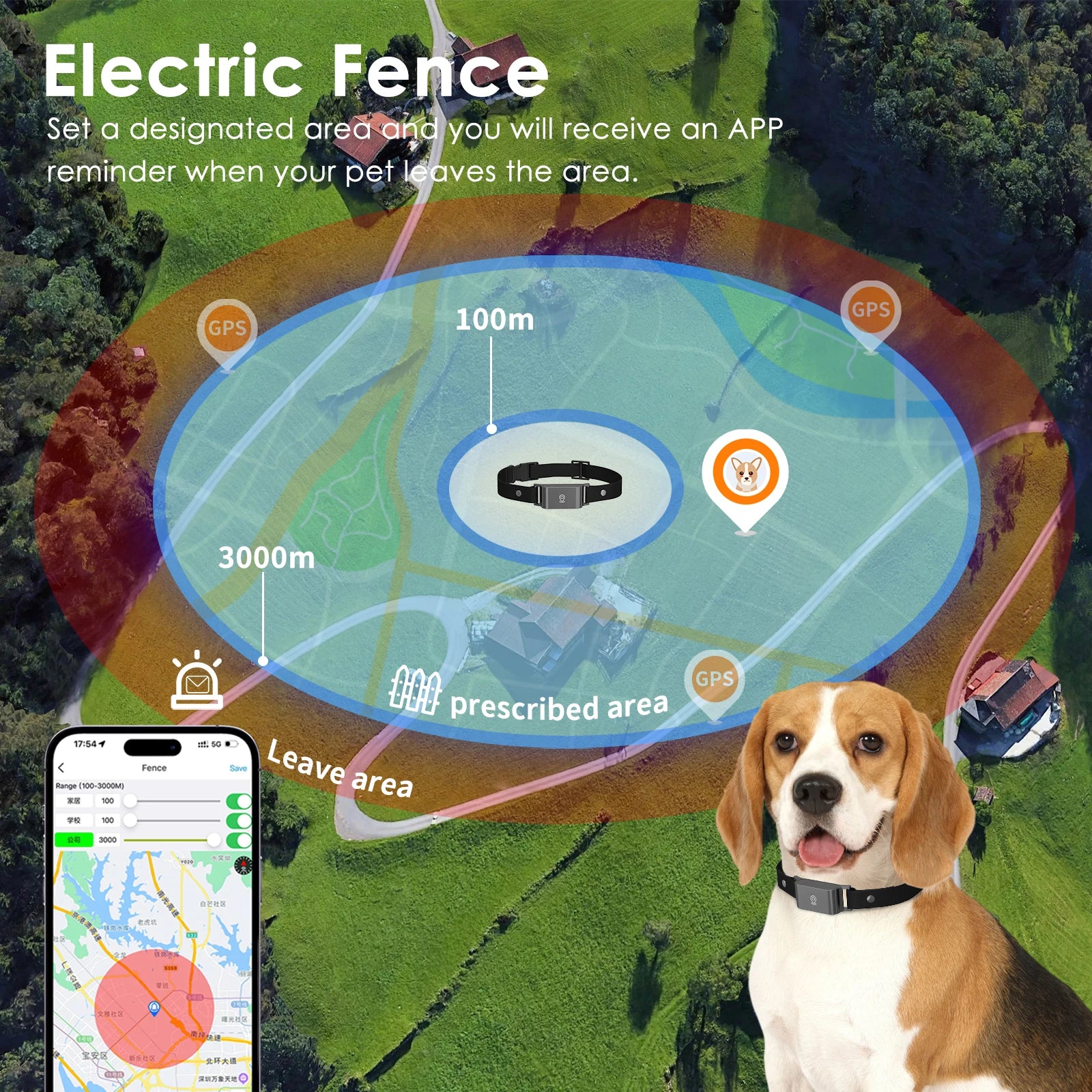 AUSIDAPET Pet Smart Gps Tracker Mini Gps Intelligent Loss Preventer Waterproof Locator Tracer for Pet Dog Cat Kids Tracker Gps