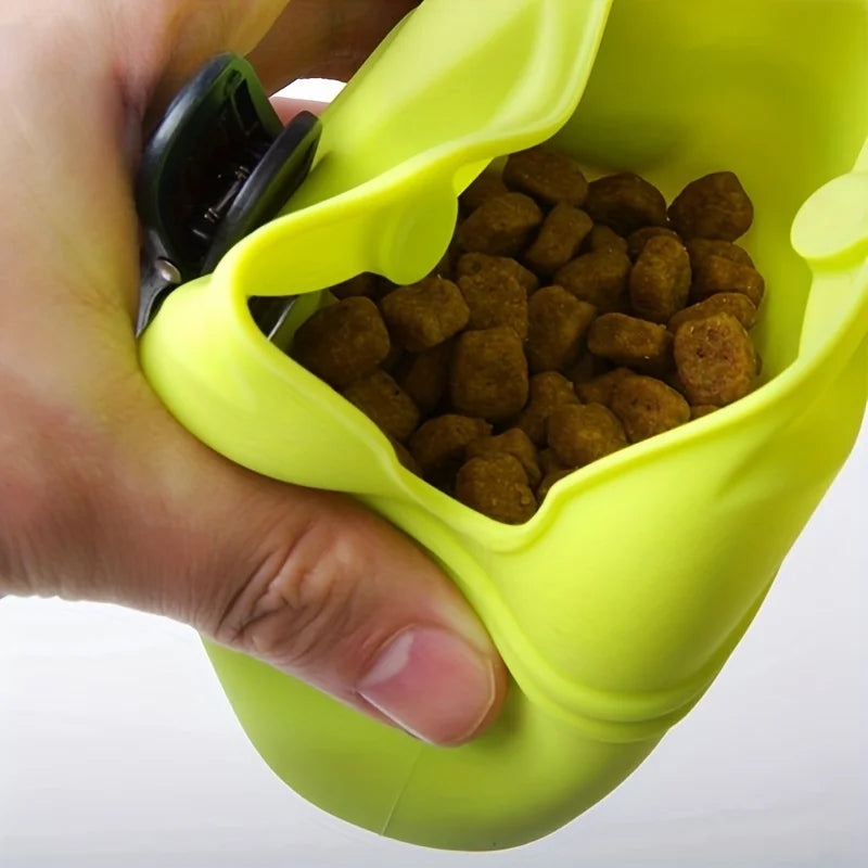 AUSIDAPET Pet Supplies Silicone Dog Food Bag Outdoor Training Dog Training Waist Bag Waterproof Dog Snack Training Bag