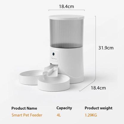 AUSIDAPET Pets Microchip Time Wifi Remote Cat Dispenser Wholesale Smart Camera Automatic Dog Pet Food Feeder