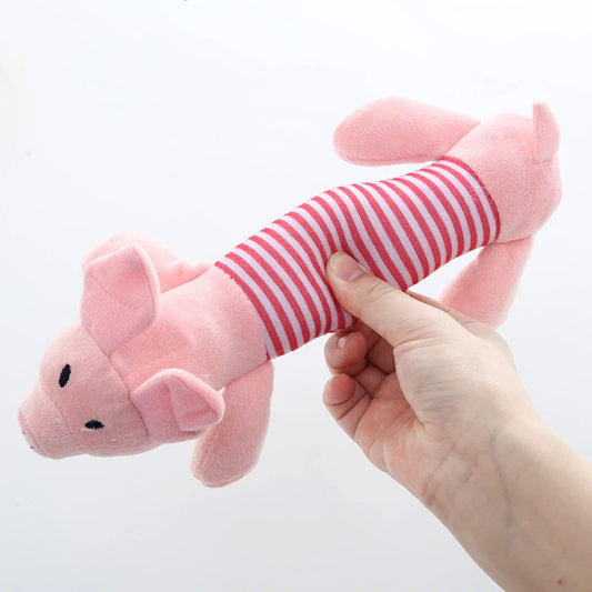 AUSIDAPET Plush Pet Dog Toy Chew Squeak Toys For Dogs Supplies Fit for All Puppy Pet Sound Toy Cute Elephant Duck Pig Plush Toys For Pets