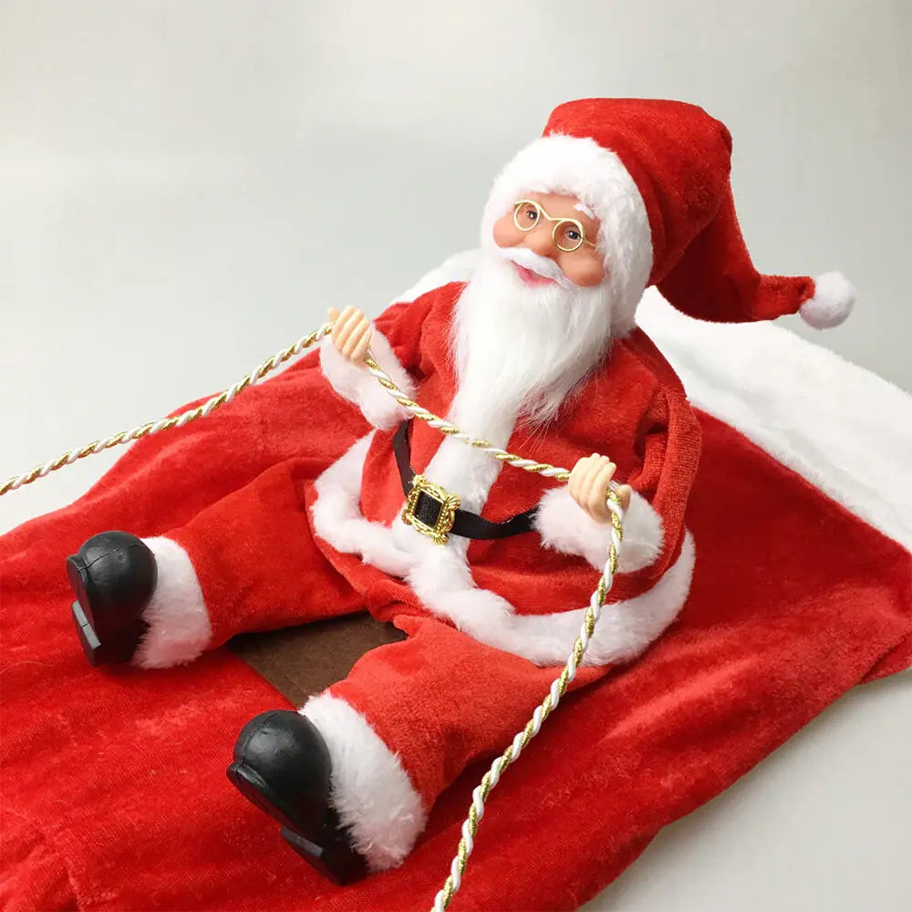 AUSIDAPET Santa Claus Dog Costume – Funny Christmas Rider Outfit with Hoodie for Small to Large Dogs