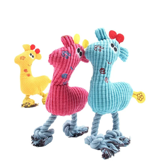 AUSIDAPET Squeaky Puppy Toys Plush Puppy Chew Toy for Teething Training Dog Toys for Small Dogs Toy for Cute Knot Interactive Dog Toy