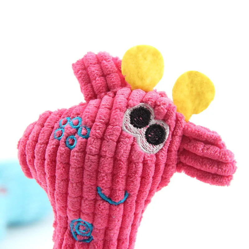 AUSIDAPET Squeaky Puppy Toys Plush Puppy Chew Toy for Teething Training Dog Toys for Small Dogs Toy for Cute Knot Interactive Dog Toy