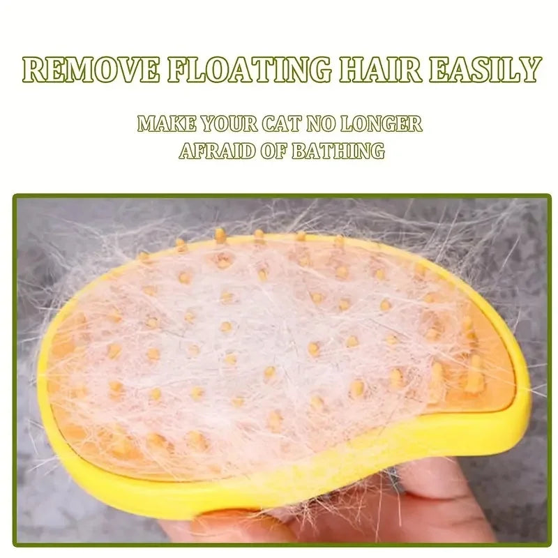 AUSIDAPET Steamy Dog Brush Electric Spray Cat Hair Brush 3 In1 Dog Steamer Brush for Massage Pet Grooming Removing Tangled and Loose Hair