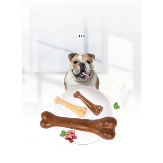 AUSIDAPET Unbreakable Dog Chew Bone Toy Natural Rubber Puppy Teething Relief Certified Non-Toxic Dental Cleaning Small/Medium/Large Dogs