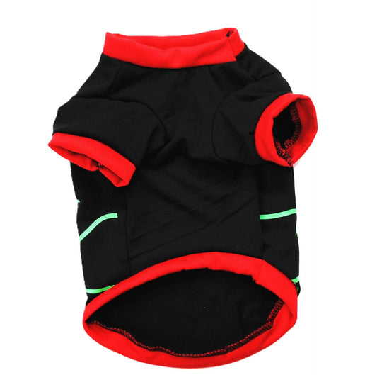 AusidaPet Santa's Little Helper Christmas Dog T-Shirt - Festive Holiday Pet Costume with Colorful Lights