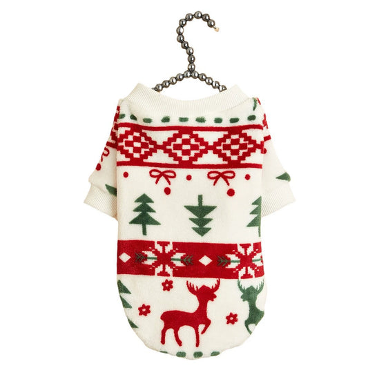 Christmas Dog Sweater - Holiday Pet Hoodie for Small Medium Large Dogs & Cats
