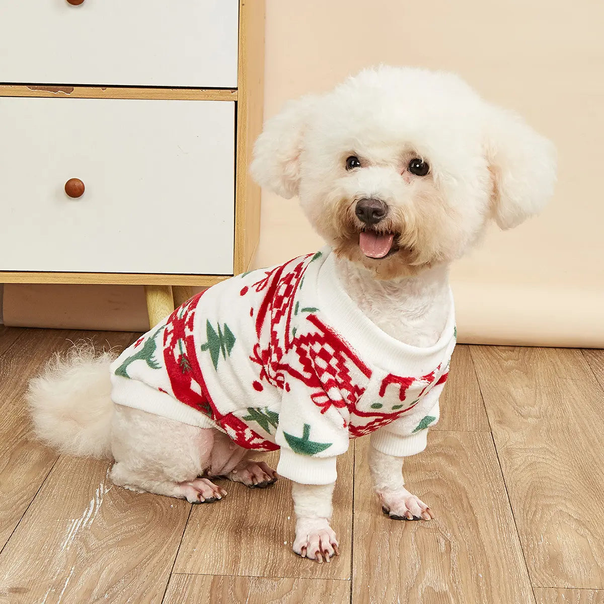 Christmas Dog Sweater - Holiday Pet Hoodie for Small Medium Large Dogs & Cats