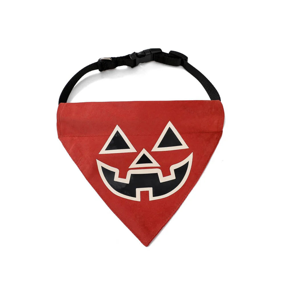 AUSIDAPET Luminous Halloween Pet Bandana – Glow-in-the-Dark Triangle Bib for Dogs & Cats