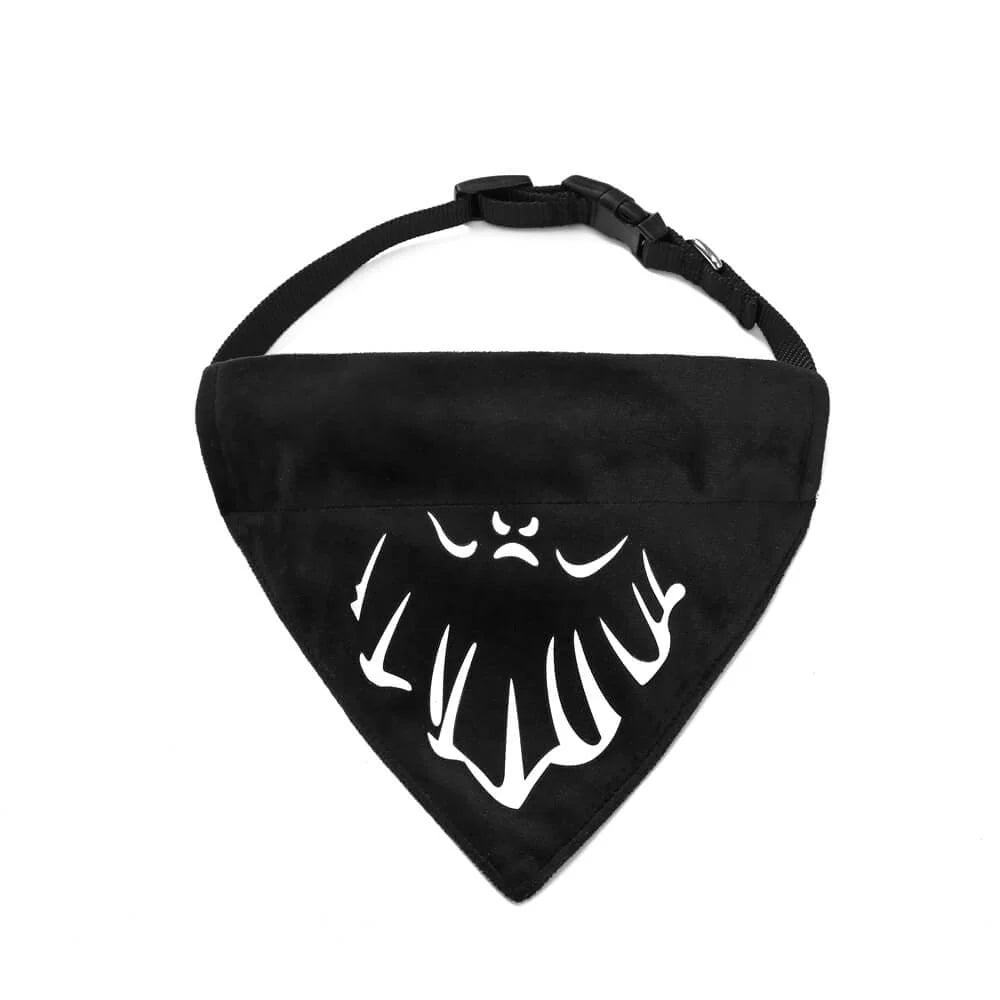 AUSIDAPET Luminous Halloween Pet Bandana – Glow-in-the-Dark Triangle Bib for Dogs & Cats