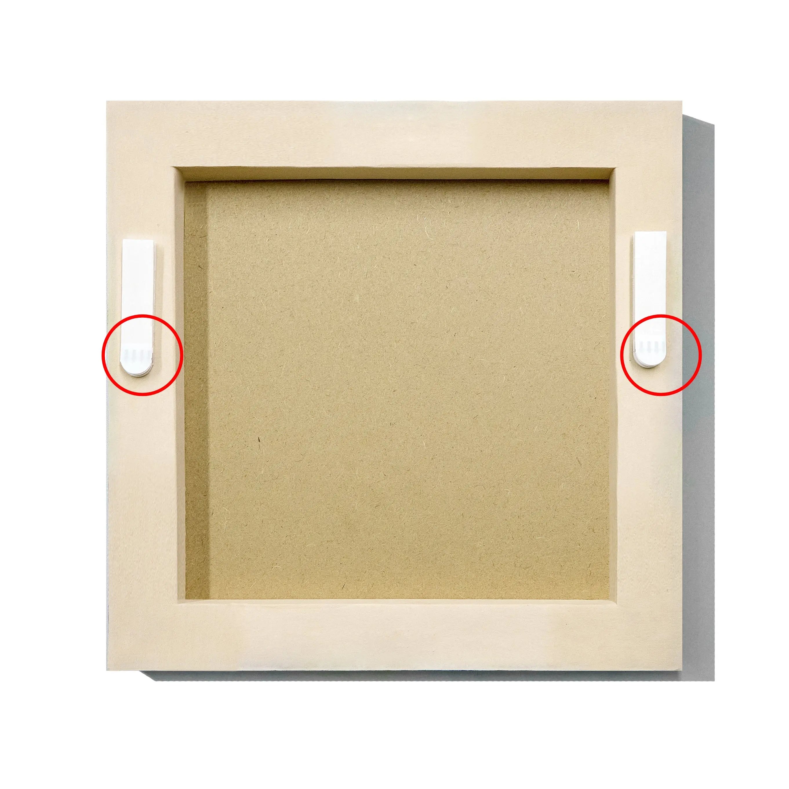 AusidaPet Wall Art Hanging Guide - Step 1: Press Traceless Adhesive Strips Together