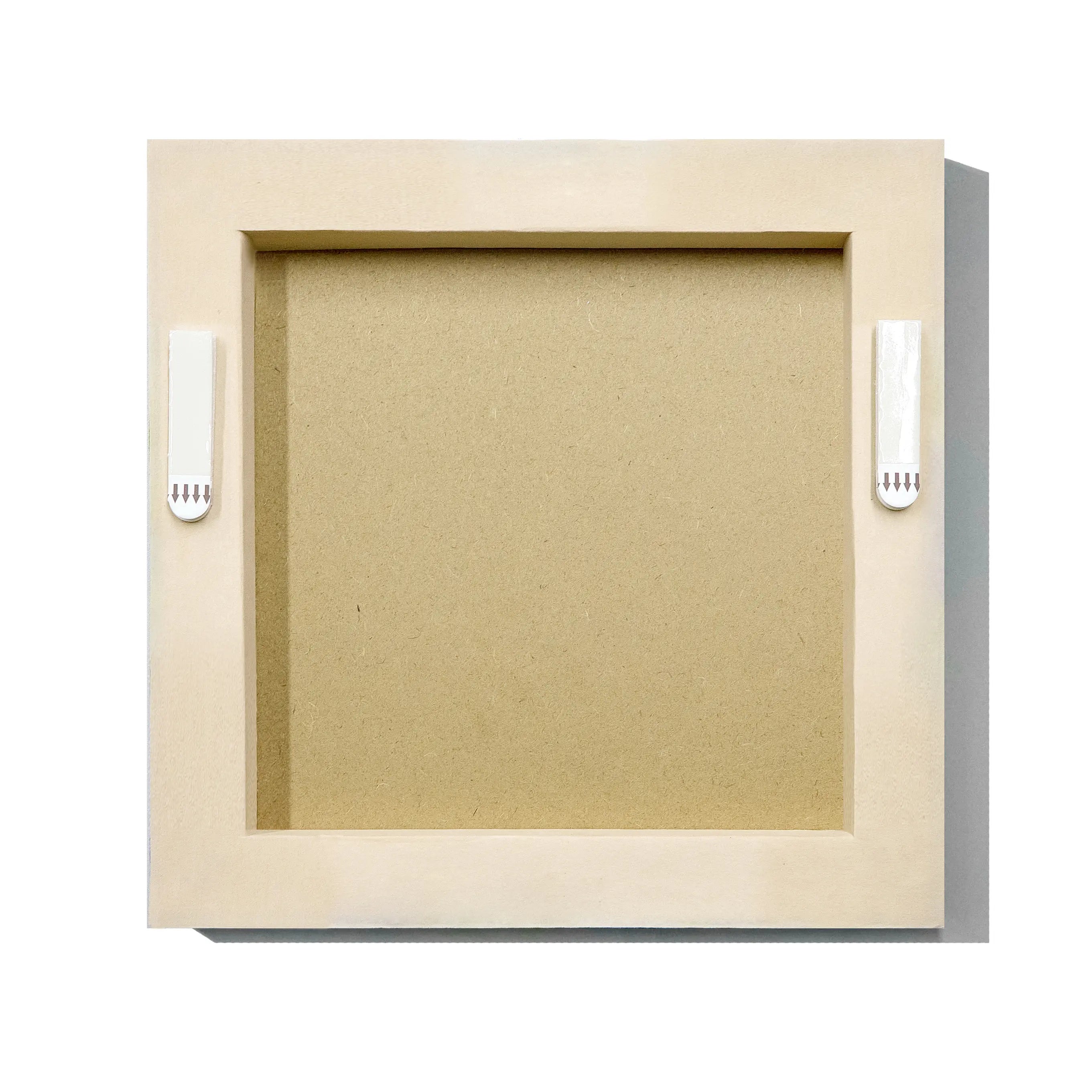 AusidaPet Wall Art Hanging Guide - Step 3: Traceless Adhesive Ready for Wall Mounting