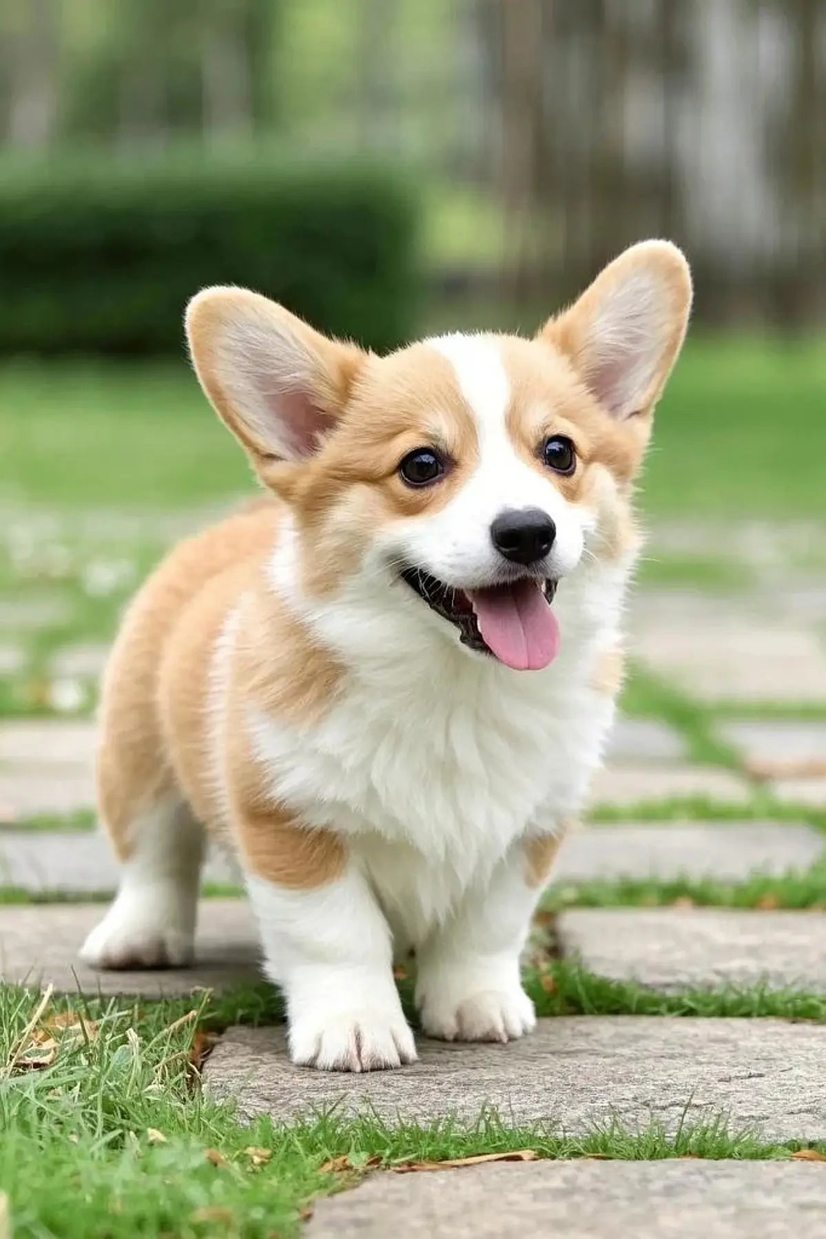 Corgi puppy outdoor photo with natural lighting and happy expression - perfect pet photo example for custom oil painting by AusidaPet